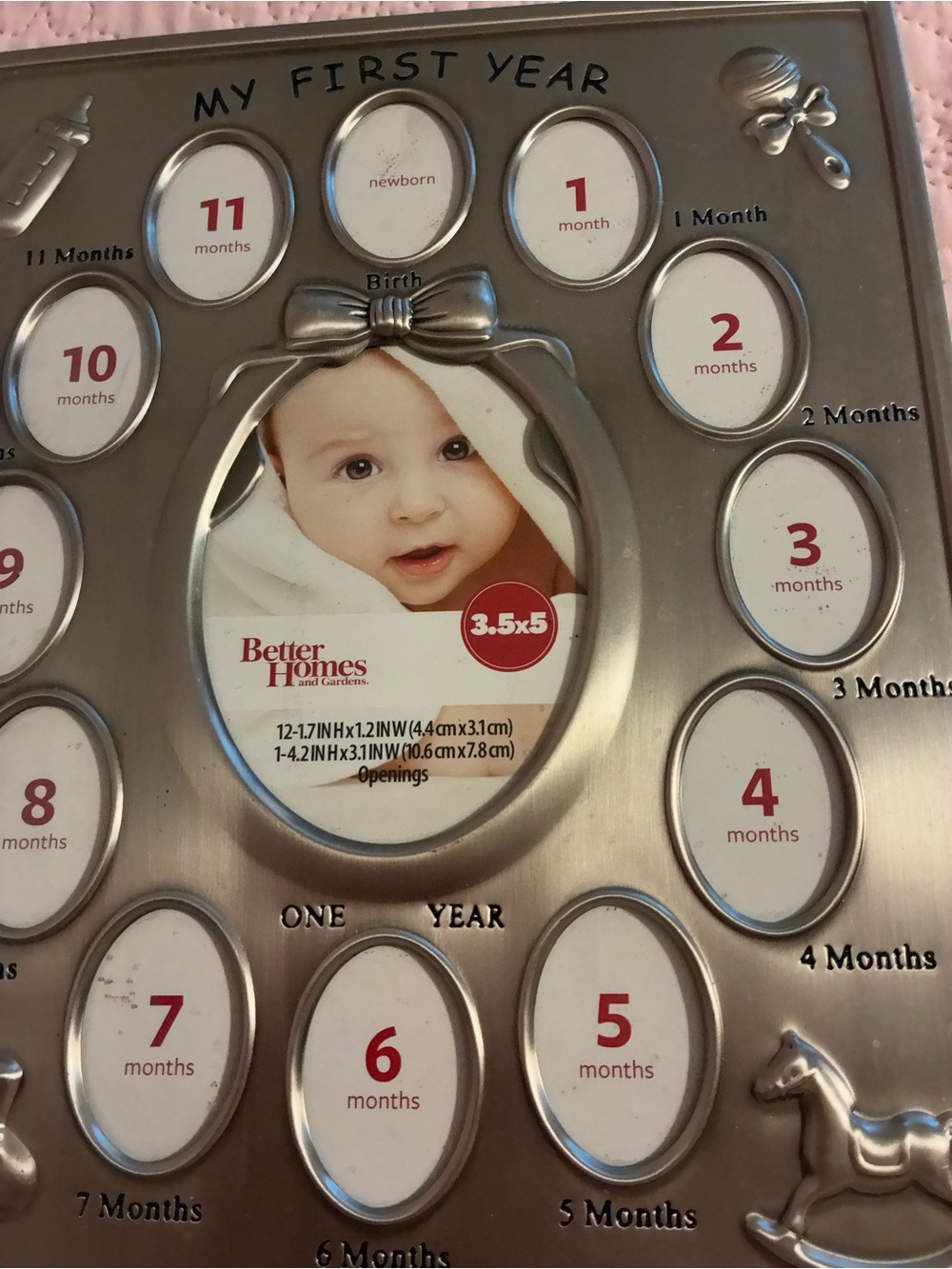 Better Homes And Gardens Silver 'My First Year' Baby Photo Frame
